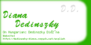 diana dedinszky business card